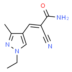 2-Propenamide,2-cyano-3-(1-ethyl-3-methyl-1H-pyrazol-4-yl)-(9CI)结构式