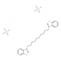 3,3'-(decane-1,10-diyl)bisbenzothiazolium diperchlorate结构式