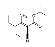 propan-2-yl 3-amino-2-cyano-4-ethylhex-2-enoate结构式