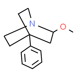 2-Methoxy-4-phenyl-1-azabicyclo[2.2.2]octane结构式