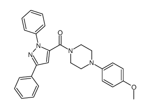 (2,5-diphenylpyrazol-3-yl)-[4-(4-methoxyphenyl)piperazin-1-yl]methanone结构式