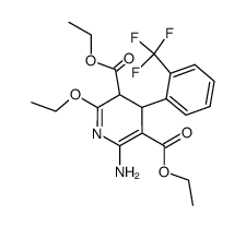 6-amino-2-ethoxy-4-(2-trifluoromethyl-phenyl)-3,4-dihydro-pyridine-3,5-dicarboxylic acid diethyl ester Structure