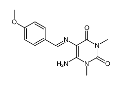 6-Amino-5-(4-methoxybenzylideneamino)-1,3-dimethyluracil Structure