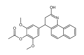 [2,6-dimethoxy-4-(2-oxo-3,4-dihydro-1H-benzo[h]quinolin-4-yl)phenyl] acetate Structure