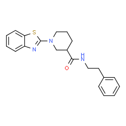 3-Piperidinecarboxamide,1-(2-benzothiazolyl)-N-(2-phenylethyl)-(9CI)结构式