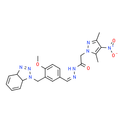 1H-Pyrazole-1-aceticacid,3,5-dimethyl-4-nitro-,[[3-[(3a,7a-dihydro-1H-benzotriazol-1-yl)methyl]-4-methoxyphenyl]methylene]hydrazide(9CI) picture