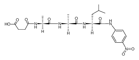 3-carboxypropionyl-alanyl-alanyl-leucine p-nitroanilide Structure