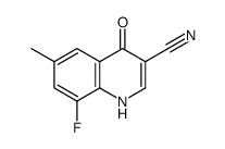 8-fluoro-6-methyl-4-oxo-1H-quinoline-3-carbonitrile Structure