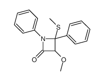 3-methoxy-4-methylsulfanyl-1,4-diphenylazetidin-2-one Structure