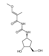 (+/-)-N-[[(1α,3β,4α)-3-hydroxy-4-(hydroxymethyl)cyclopentyl]aminocarbonyl]-3-methoxy-2-methyl-2-propenamide Structure