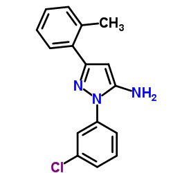 1-(3-CHLOROPHENYL)-3-O-TOLYL-1H-PYRAZOL-5-AMINE Structure