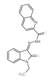 N-[(1-ethyl-2-sulfanylidene-indol-3-ylidene)amino]quinoline-2-carbothioamide picture