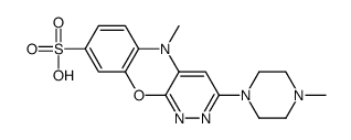 5-methyl-3-(4-methylpiperazin-1-yl)pyridazino[3,4-b][1,4]benzoxazine-8-sulfonic acid结构式