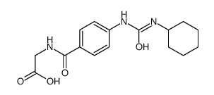 2-[[4-(cyclohexylcarbamoylamino)benzoyl]amino]acetic acid Structure