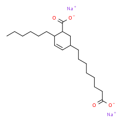 sodium 5-carboxy-4-hexylcyclohex-2-ene-1-octanoate Structure