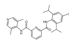 N-(4-iodo-2,6-diisopropylphenyl)-N-(3,5-dimethylpyridin-4-yl)pyridine-2,6-dicarboxamide Structure