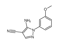 5-amino-1-(3-methoxyphenyl)pyrazole-4-carbonitrile structure