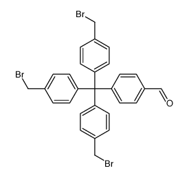 4-[tris[4-(bromomethyl)phenyl]methyl]benzaldehyde Structure