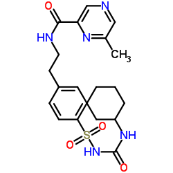 N-[2-[4-(cyclohexylcarbamoylsulfamoyl)phenyl]ethyl]-6-methylpyrazine-2-carboxamide picture