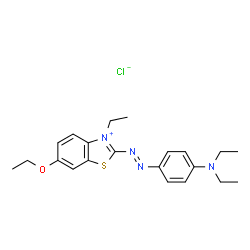 2-[[4-(diethylamino)phenyl]azo]-6-ethoxy-3-ethylbenzothiazolium chloride结构式