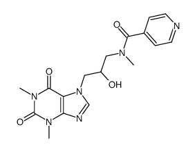 1,3-Dimethyl-7-[3-(N-isonicotinoyl-N-methylamino)-2-hydroxypropyl]-1H-purine-2,6(3H,7H)-dione structure