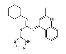 2-cyclohexyl-1-(2-methylquinolin-4-yl)-3-(1,3,4-thiadiazol-2-yl)guanidine Structure