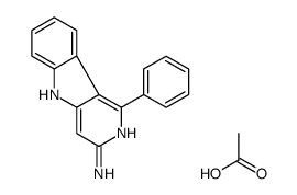 1-Phenyl-5H-pyrido[4,3-b]indol-3-amine acetate (1:1)结构式