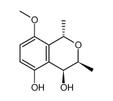 1H-2-Benzopyran-4,5-diol, 3,4-dihydro-8-methoxy-1,3-dimethyl-, (1S,3S,4S)- (9CI)结构式