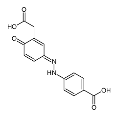 5-(4-carboxyphenyl)azo-2-hydroxybenzeneacetic acid structure