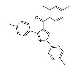 (1,3-di-p-tolyl-1H-pyrazol-4-yl)(mesityl)methanone结构式