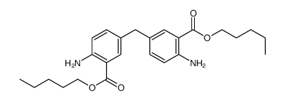 pentyl 2-amino-5-[(4-amino-3-pentoxycarbonylphenyl)methyl]benzoate结构式