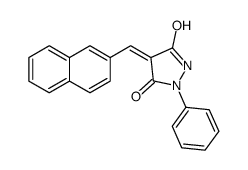 4-(naphthalen-2-ylmethylidene)-1-phenylpyrazolidine-3,5-dione Structure