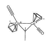 (μ-(2-propylidene))bis((η5-cyclopentadienyl)carbonylcobalt) Structure