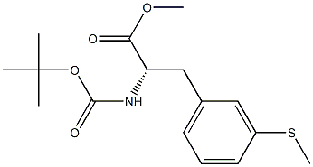 methyl (S)-2-((tert-butoxycarbonyl)amino)-3-(3-(methylthio)phenyl)propanoate结构式