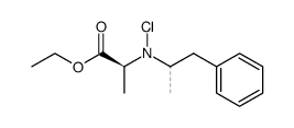 ethylN-chloro-N-(1-phenylpropan-2-yl)-L-alaninate结构式