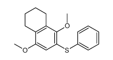 5,8-dimethoxy-6-phenylsulfanyl-1,2,3,4-tetrahydronaphthalene结构式