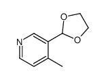 3-(1,3-dioxolan-2-yl)-4-methylpyridine结构式