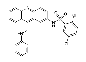 2,5-Dichloro-N-(9-phenylaminomethyl-acridin-2-yl)-benzenesulfonamide Structure