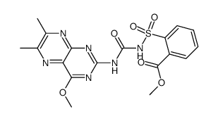 N-(4-methoxy-6,7-dimethylpteridin-2yl)-N'-(2-carbomethoxyphenylsulfonyl)-urea Structure