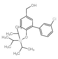 (3'-CHLORO-6-TRIISOPROPYLSILANYLOXY-BIPHENYL-3-YL)-METHANOL结构式