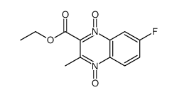 ethyl 7-fluoro-3-methyl-4-oxido-1-oxoquinoxalin-1-ium-2-carboxylate结构式