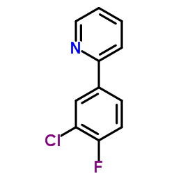 2-(3-Chloro-4-fluorophenyl)pyridine结构式