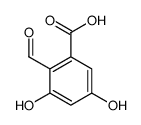 2-formyl-3,5-dihydroxybenzoic acid Structure