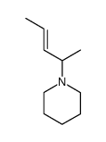 N-(1-methyl-2-butenyl)-piperidine结构式