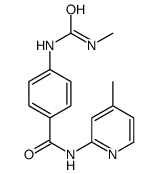 4-(methylcarbamoylamino)-N-(4-methylpyridin-2-yl)benzamide结构式