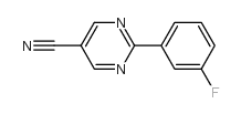 2-(3-fluorophenyl)pyrimidine-5-carbonitrile结构式