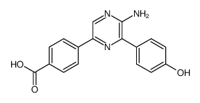 4-[5-amino-6-(4-hydroxyphenyl)pyrazin-2-yl]benzoic acid Structure