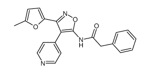 3-[5-methylfuran-2-yl]-5-phenylacetylamino-4-(4-pyridyl)isoxazole Structure