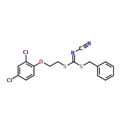 Benzyl 2-(2,4-dichlorophenoxy)ethyl cyanocarbonodithioimidate结构式