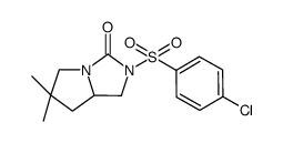 2-(4-chlorophenylsulfonyl)-6,6-dimethyltetrahydro-1H-pyrrolo[1,2-c]imidazol-3(2H)-one结构式